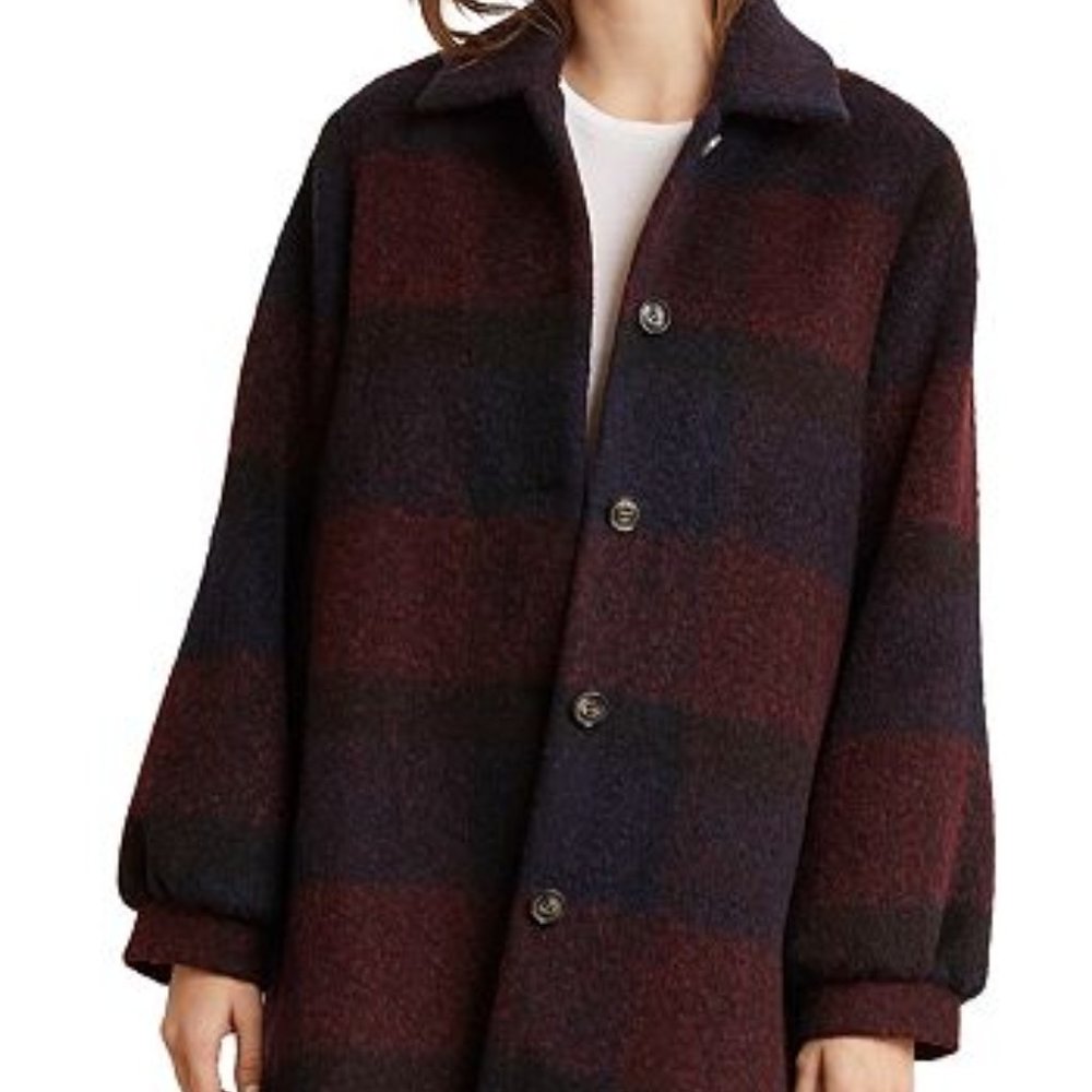 Kourtney Plaid Sweater Coat